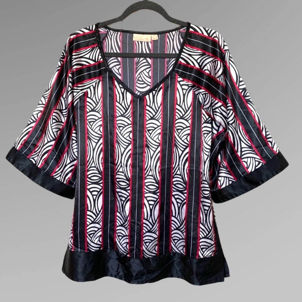 Silk tunic blouse